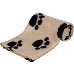 Trixie hunde tæppe beige med sorte hundepoter